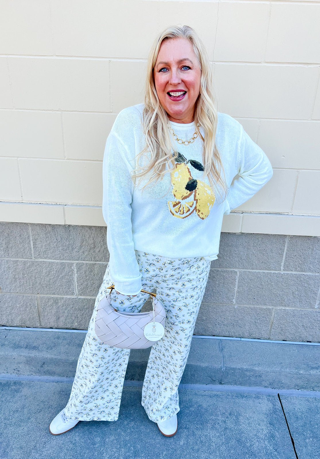 Limoncello Daydream Knit Sweater - The Pink Pineapple 850