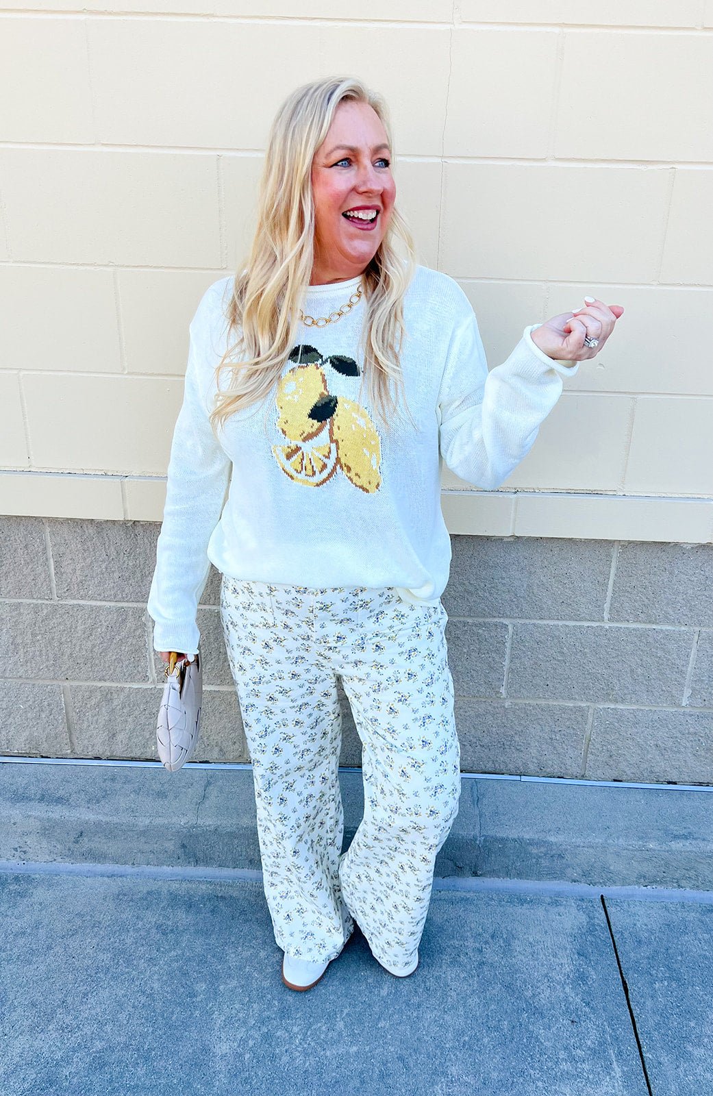 Limoncello Daydream Knit Sweater - The Pink Pineapple 850