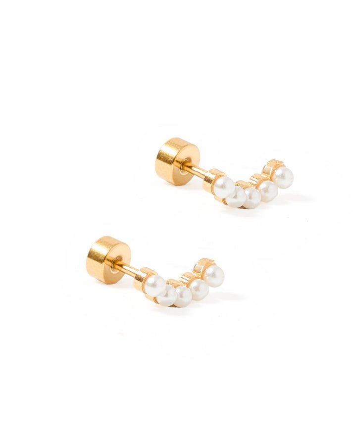 [Linny Co] Abigail Pearl Stud Earrings - The Pink Pineapple 850