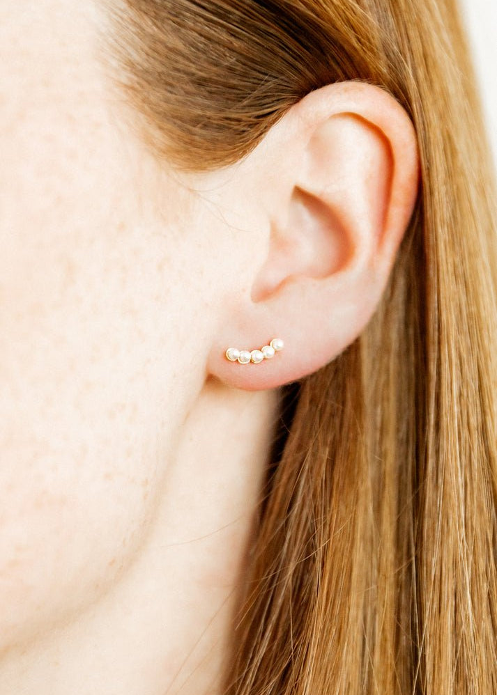 [Linny Co] Abigail Pearl Stud Earrings - The Pink Pineapple 850