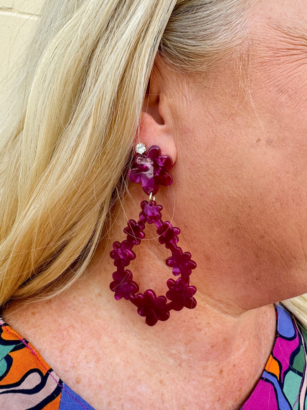 [LINNY CO] Bianca Pinot Noir Earrings - The Pink Pineapple 850