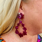 [LINNY CO] Bianca Pinot Noir Earrings - The Pink Pineapple 850