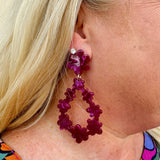 [LINNY CO] Bianca Pinot Noir Earrings - The Pink Pineapple 850