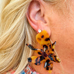 [LINNY CO] Flora Brown Tortoise Earrings - The Pink Pineapple 850