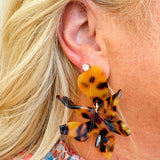 [LINNY CO] Flora Brown Tortoise Earrings - The Pink Pineapple 850