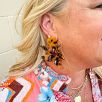 [LINNY CO] Flora Brown Tortoise Earrings - The Pink Pineapple 850