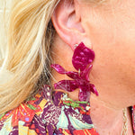 [LINNY CO] Flora Pinot Noir Earrings - The Pink Pineapple 850