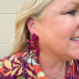 [LINNY CO] Flora Pinot Noir Earrings - The Pink Pineapple 850