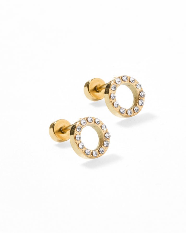 [Linny Co] Lainey Gold Stud Earrings - The Pink Pineapple 850