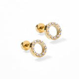 [Linny Co] Lainey Gold Stud Earrings - The Pink Pineapple 850