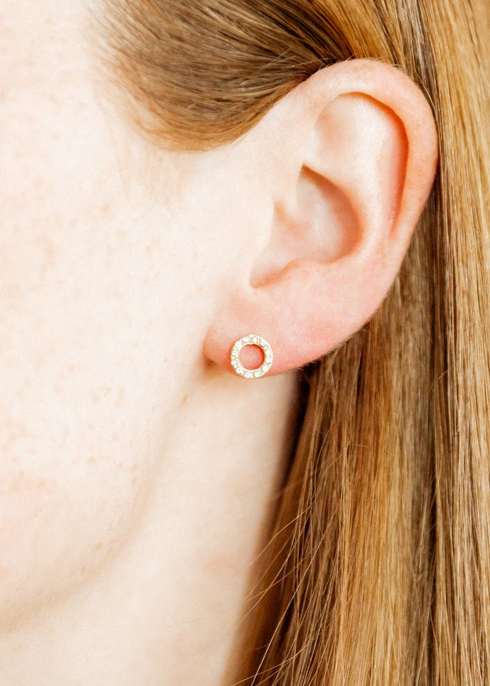 [Linny Co] Lainey Gold Stud Earrings - The Pink Pineapple 850