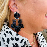 [LINNY CO] Michelle Black Iridescent Earrings - The Pink Pineapple 850