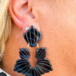 [LINNY CO] Michelle Black Iridescent Earrings - The Pink Pineapple 850