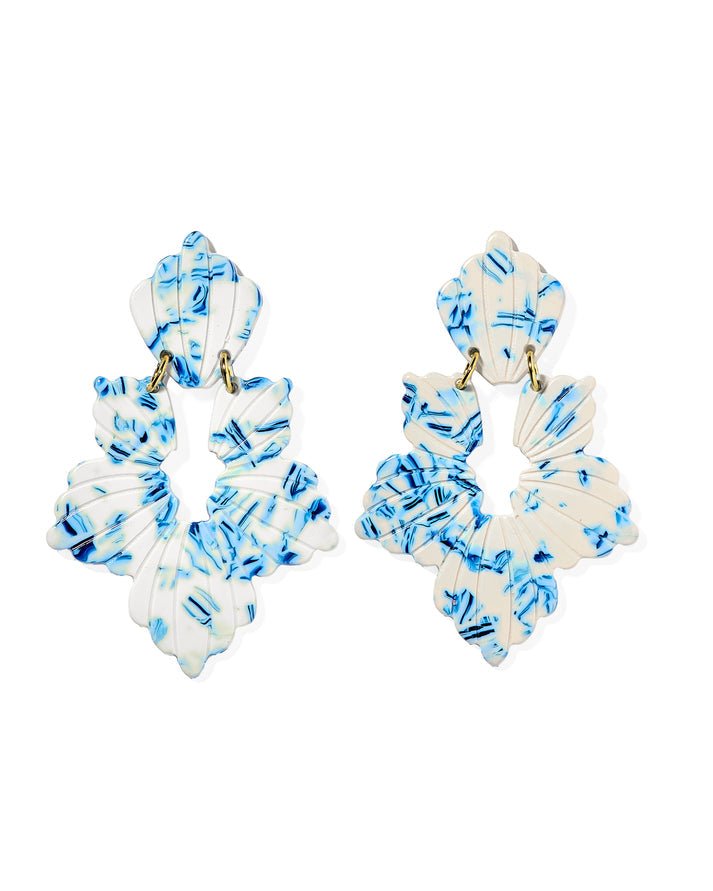 [LINNY CO] Michelle Blue China Earrings - The Pink Pineapple 850