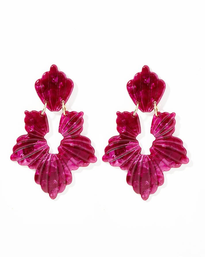 [LINNY CO] Michelle Pinot Noir Earrings - The Pink Pineapple 850