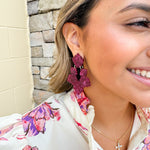 [LINNY CO] Michelle Pinot Noir Earrings - The Pink Pineapple 850