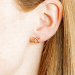 [Linny Co] Sadie Gold Bow Stud Earrings - The Pink Pineapple 850