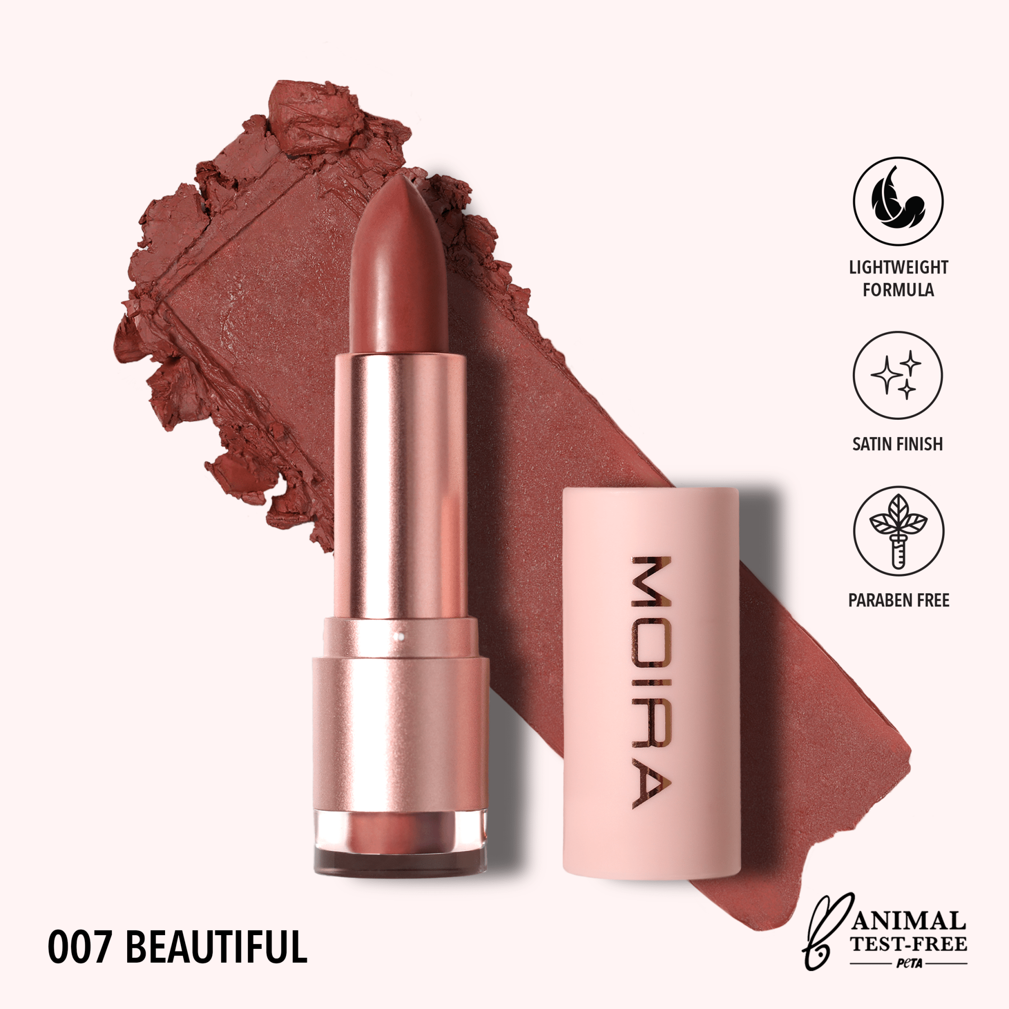 Lip Goddess Lipstick (007, Beautiful) - The Pink Pineapple 850