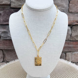 [Lisi Lerch] Bamboo Tile Charm Mahjong Necklace - The Pink Pineapple 850