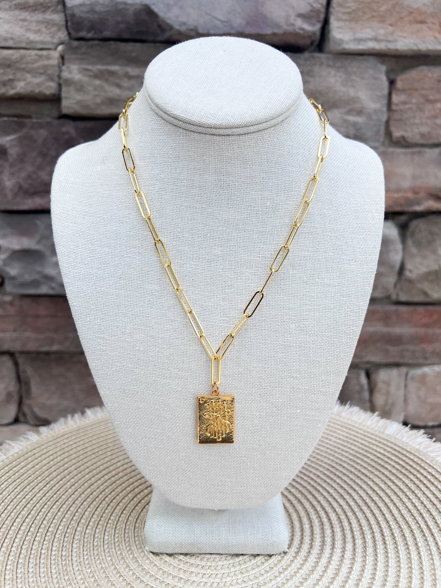 [Lisi Lerch] Bamboo Tile Charm Mahjong Necklace - The Pink Pineapple 850