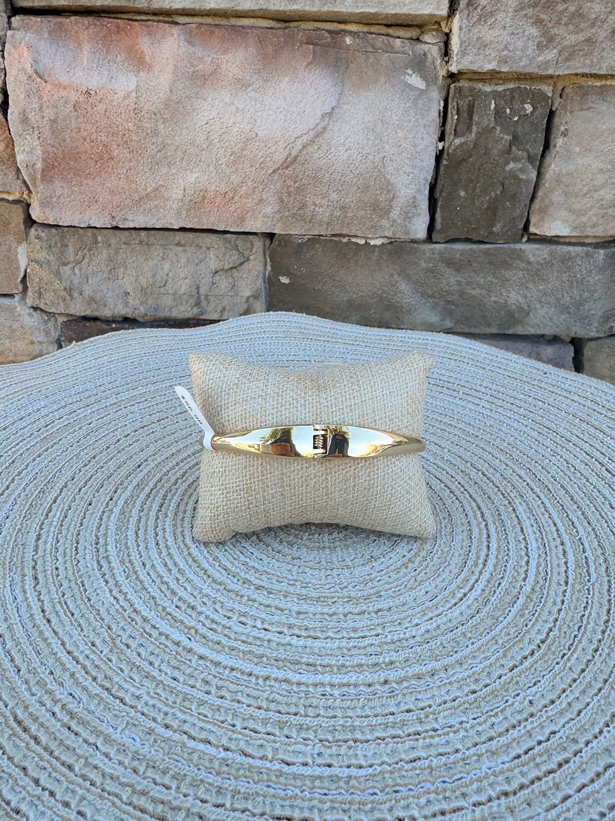 [Lisi Lerch] Brooke Pearl Gold Bangle - The Pink Pineapple 850