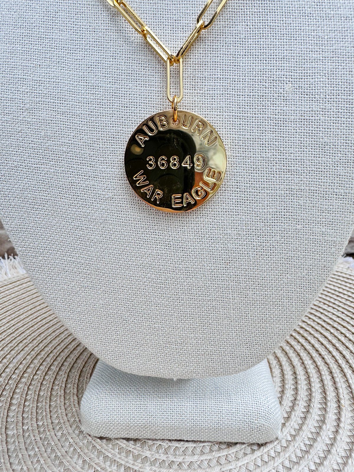 [Lisi Lerch] College Tag Charm Necklace – Auburn - The Pink Pineapple 850
