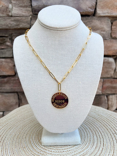 [Lisi Lerch] College Tag Charm Necklace – Florida State - The Pink Pineapple 850