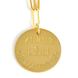 [Lisi Lerch] College Tag Charm Necklace – LSU - The Pink Pineapple 850