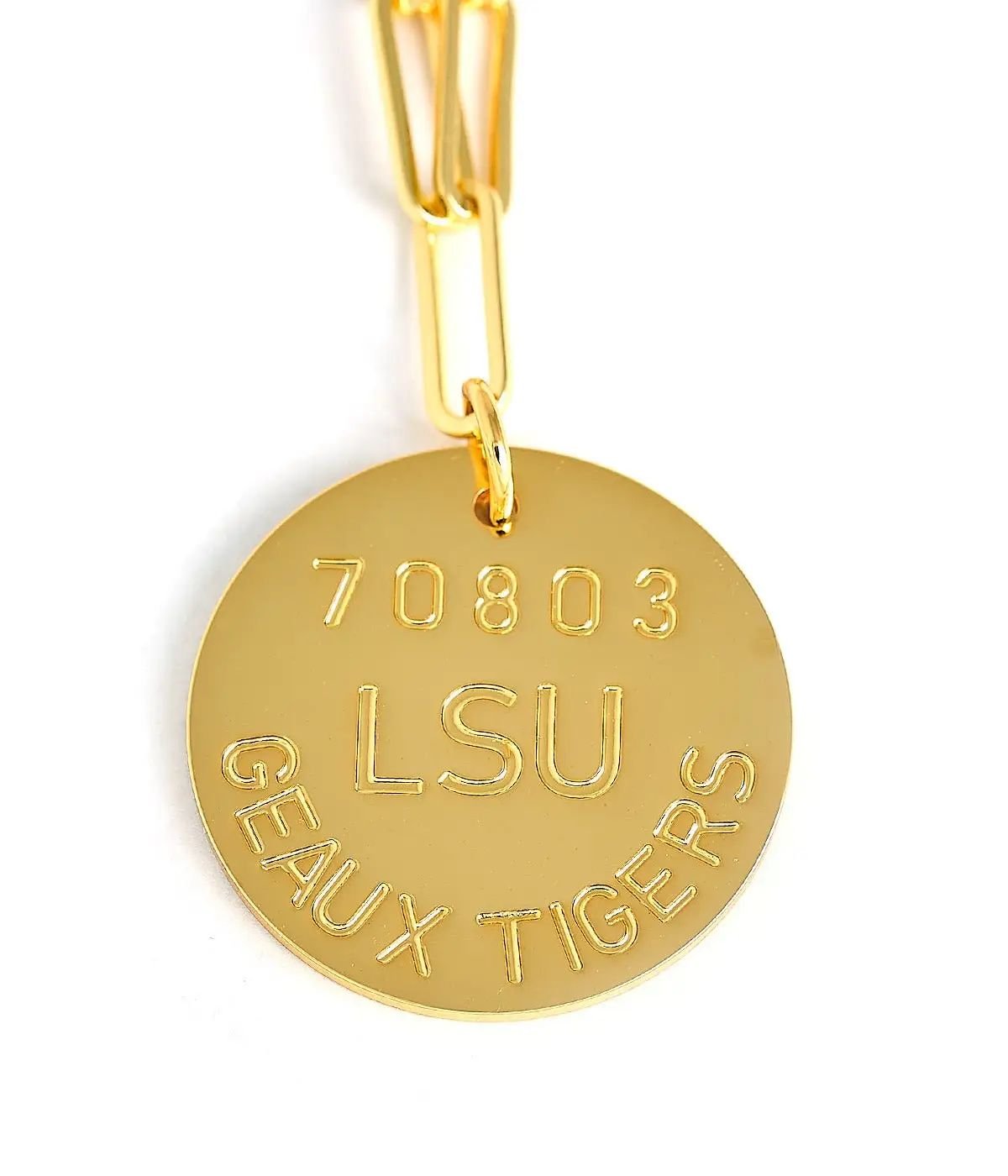 [Lisi Lerch] College Tag Charm Necklace – LSU - The Pink Pineapple 850
