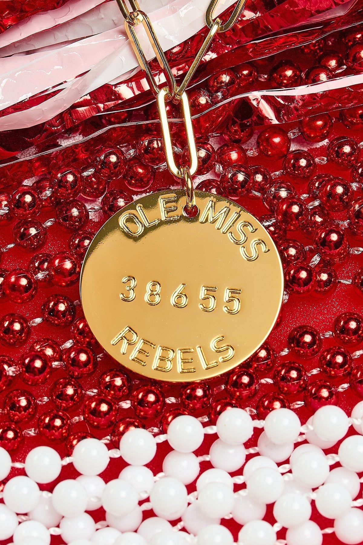 [Lisi Lerch] College Tag Charm Necklace – Ole Miss - The Pink Pineapple 850