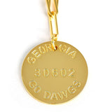 [Lisi Lerch] College Tag Charm Necklace – University of Georgia - The Pink Pineapple 850