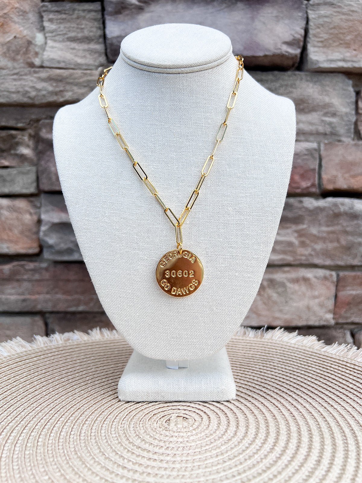 [Lisi Lerch] College Tag Charm Necklace – University of Georgia - The Pink Pineapple 850