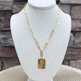 [Lisi Lerch] Flower Charm Tile Mahjong Necklace - The Pink Pineapple 850