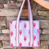 Lobster Kiss Coastal Tote - The Pink Pineapple 850