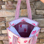 Lobster Kiss Coastal Tote - The Pink Pineapple 850