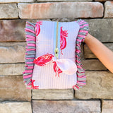 Lobster Love Ruffle Cosmetic Bag - The Pink Pineapple 850