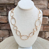 Long Dainty Chain Link Necklace - The Pink Pineapple 850