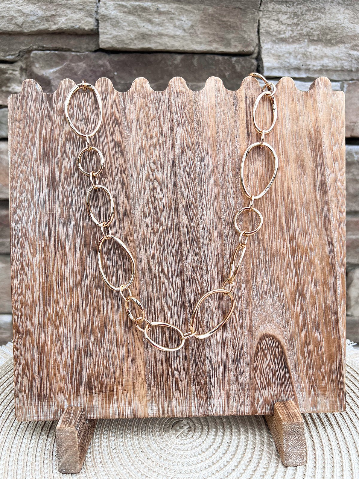 Long Dainty Chain Link Necklace - The Pink Pineapple 850