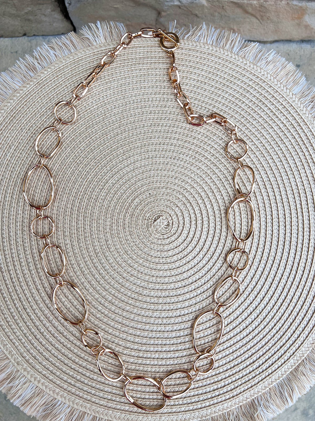Long Dainty Chain Link Necklace - The Pink Pineapple 850