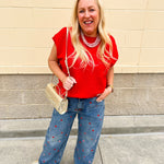 Love Struck Heart Patch Denim - The Pink Pineapple 850