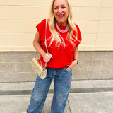 Love Struck Heart Patch Denim - The Pink Pineapple 850