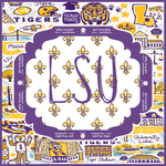 LSU Baton Rouge Mahjong Mat - The Pink Pineapple 850