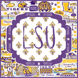 LSU Baton Rouge Mahjong Mat - The Pink Pineapple 850