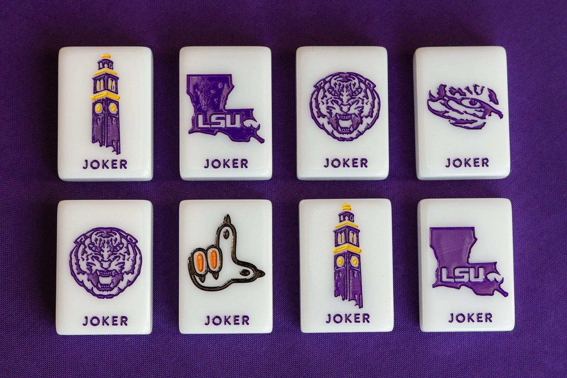 LSU® - Louisiana State University® Mahjong Tiles - The Pink Pineapple 850