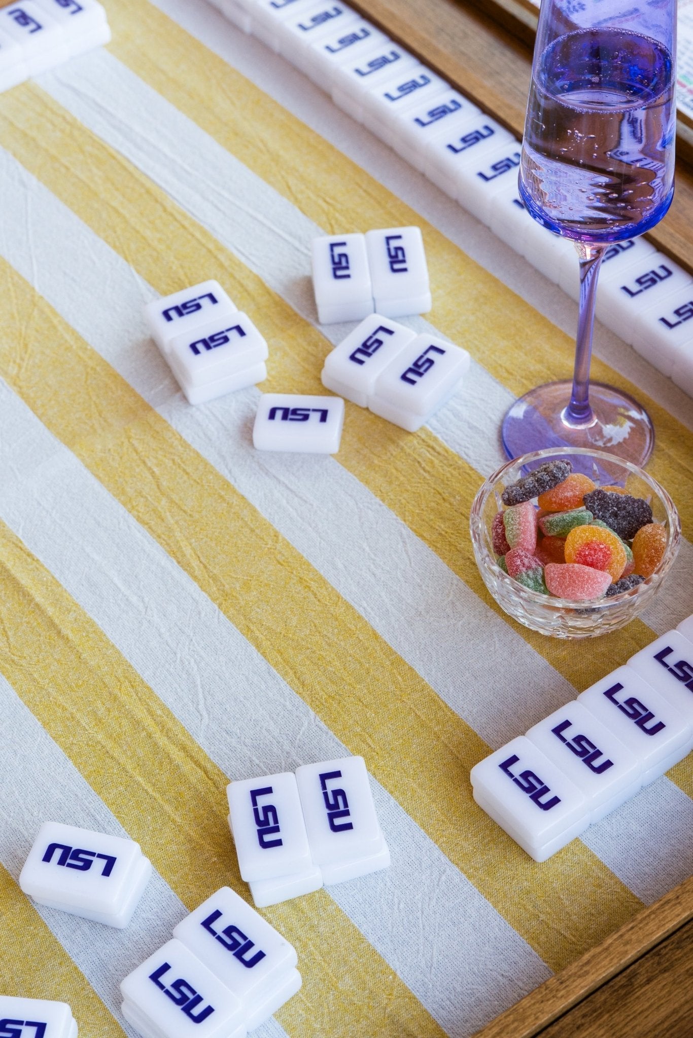 LSU® - Louisiana State University® Mahjong Tiles - The Pink Pineapple 850