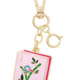 Lucky Bamboo Mahjong Charm Keychain - The Pink Pineapple 850