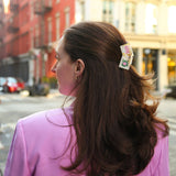 Lucky Bloom hand - Painted Mahjong Tile Claw Clip - PREORDER - The Pink Pineapple 850