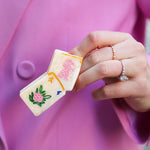 Lucky Bloom hand - Painted Mahjong Tile Claw Clip - PREORDER - The Pink Pineapple 850