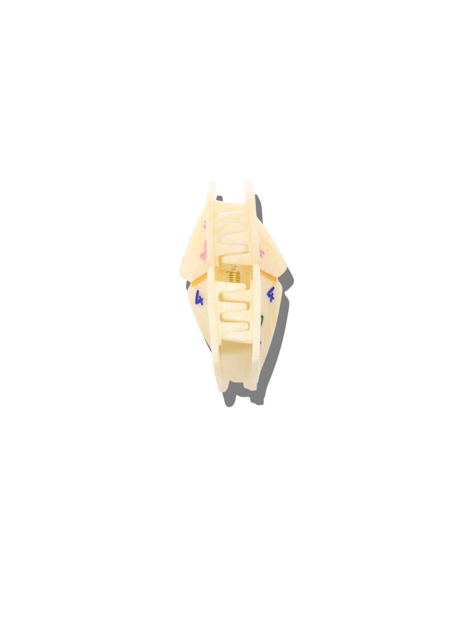 Lucky Bloom hand - Painted Mahjong Tile Claw Clip - PREORDER - The Pink Pineapple 850