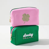 Lucky Charm Emerald Zip Pouch - The Pink Pineapple 850